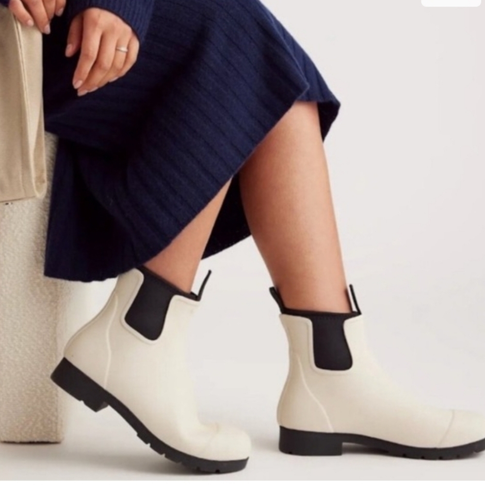 Quince Ankle Rain Boots Stone Beige NEW Womens Size 9